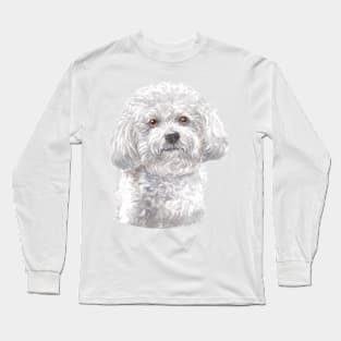 Bichon Frise Watercolor Art Long Sleeve T-Shirt